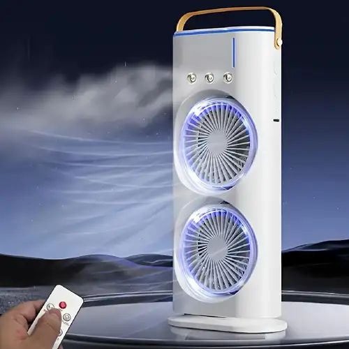Ventilador de Doble acción con Humidificador