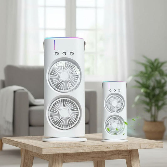 Ventilador de Doble acción con Humidificador