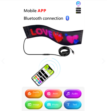 Letrero Led Para Auto o Habitación 10cm x 37cm