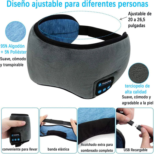 ANTIFAZ CON AUDIFONOS PARA DORMIR
