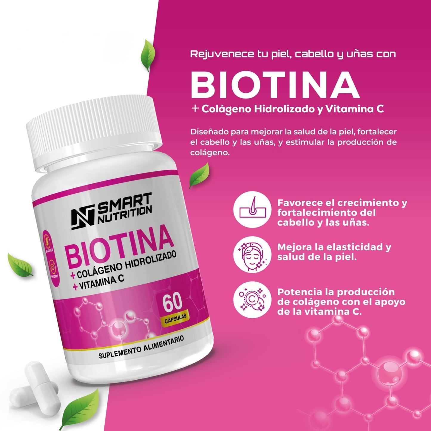 BIOTINA + COLÁGENO 60CAPS